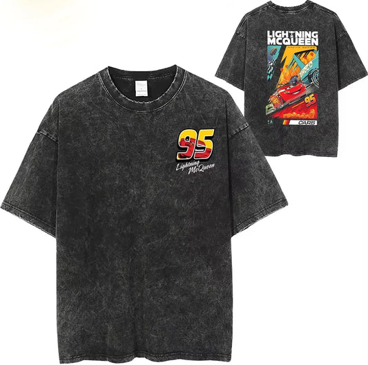 T Shirts Lightning McQueen Cars 95 Hip Hop Vintage