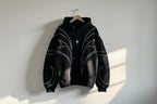 Striped Black Double Zipper Hoodie