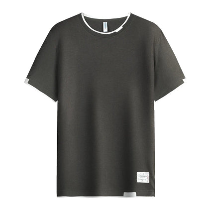 Casual T-shirt For Men Pure Cotton Breathable Fashion Short Sleeve