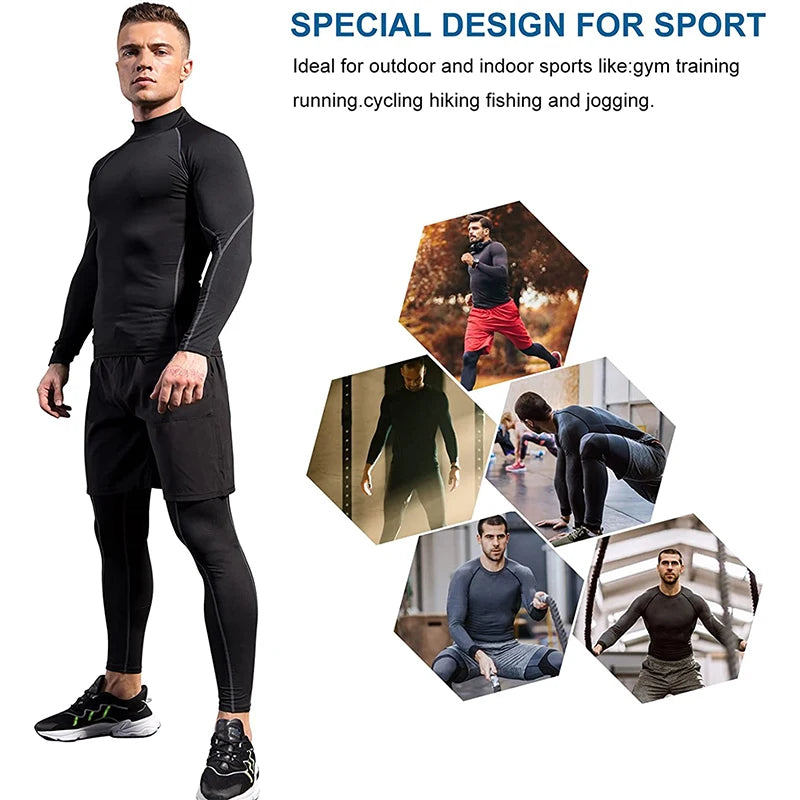Men Sport T-shirt Fitness Tight