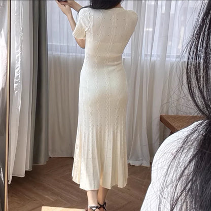 Short Sleeve Elegant Slim Bodycon Party Dress