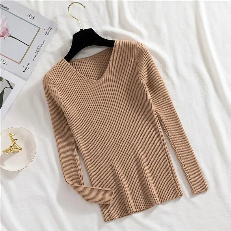 Women Sweaters Casual Long Sleeve Knitted Pullover