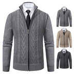New warm casual men's knitted sweater coat