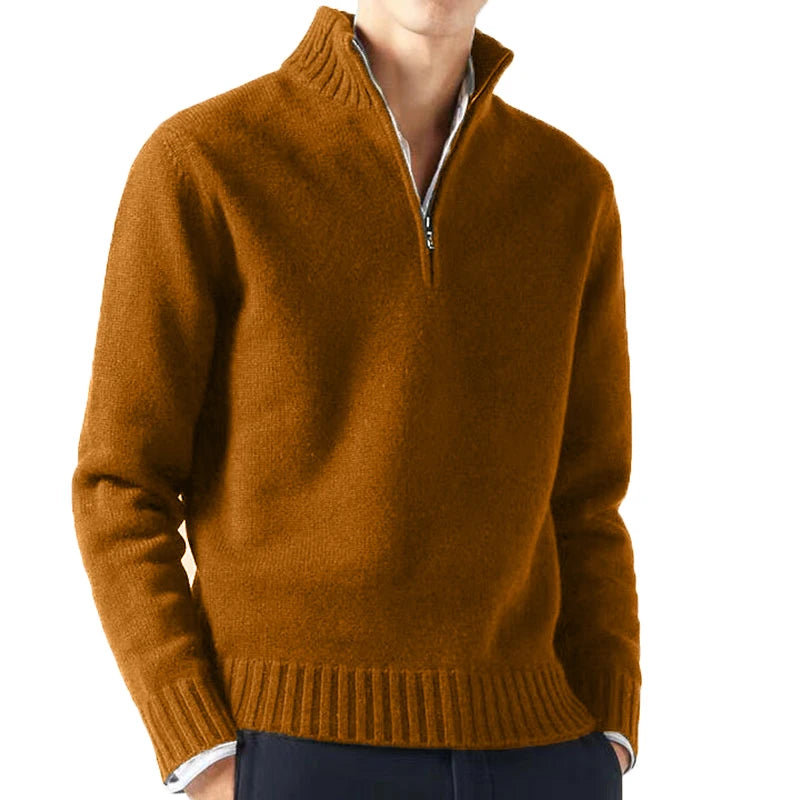 Men Sweaters Knitwear Pullovers Solid Color Long Sleeved Sweater Male Casual Daily Warm Coats