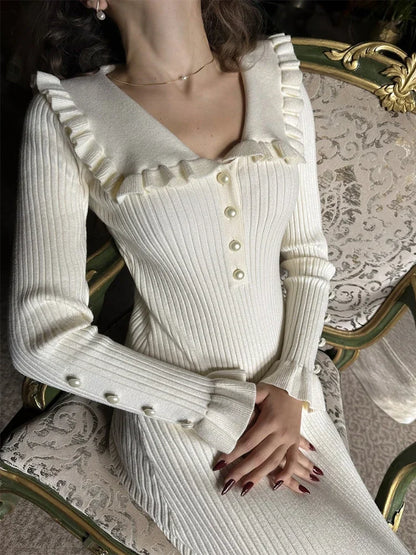 High Waist Ruffled Maxi Dresses For Women Long Dress
