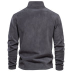 Warm Fleece Jacket for Men Zipper Neck Pullover Men's Sweatshirt