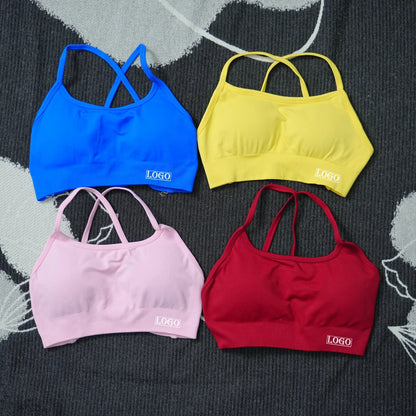 Yoga Sports Dynamic Backless Bra Medium Support Padded Gym Crop Top