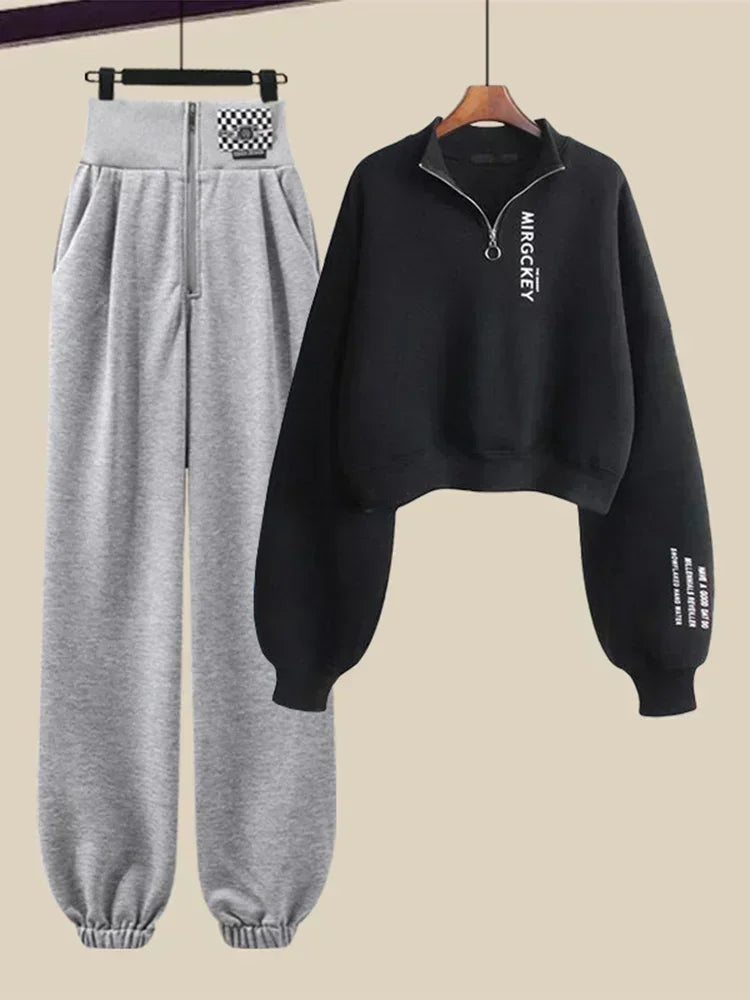 Women Casual Sport Pullover High Waist Jogger