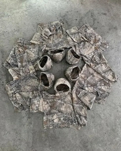 New  Hoodies Men Printed Camouflage Pattern Pullover Sweatshirts Streetwear