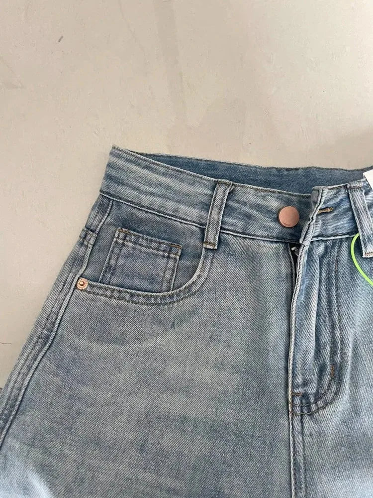 Women Wide Leg Baggy Jeans Long Skater Trousers