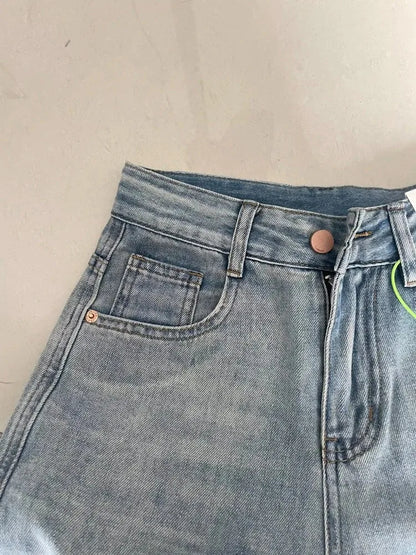 Women Wide Leg Baggy Jeans Long Skater Trousers