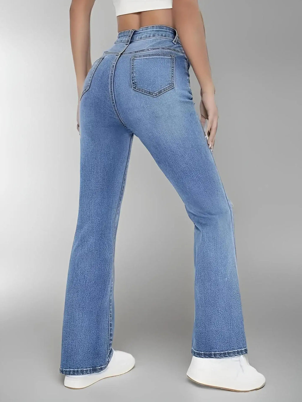 New women's hot jeans  high waist washed Denim trousers for women