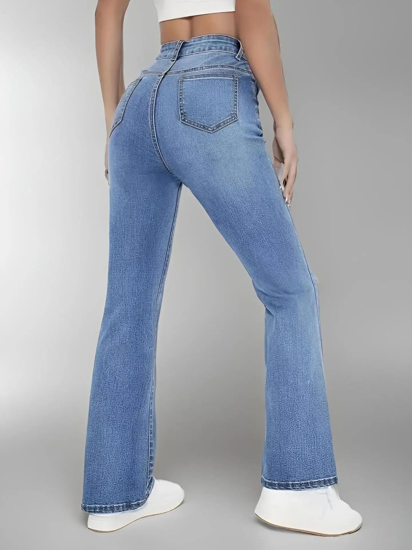 New women's hot jeans  high waist washed Denim trousers for women