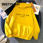 Women Casual Print Loose Hoodies Streetwear