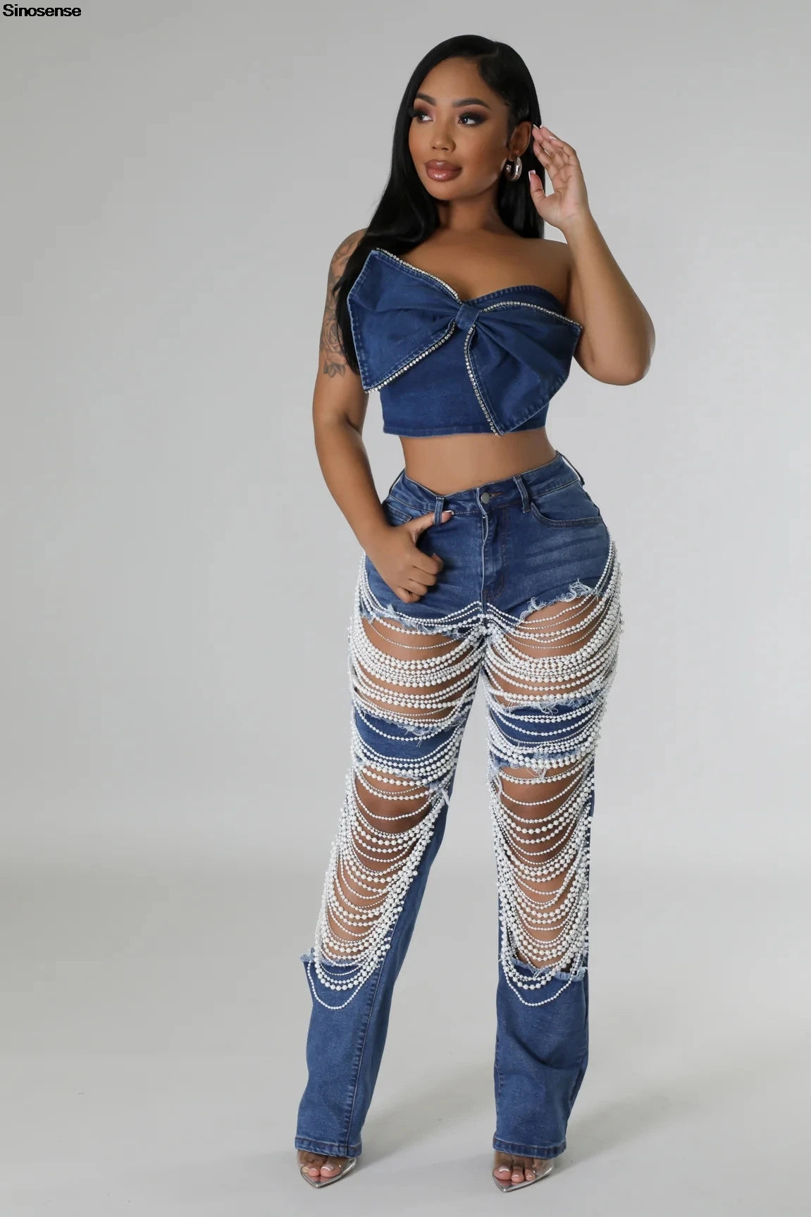 Women's Denim Pants Night Club Party Jeans