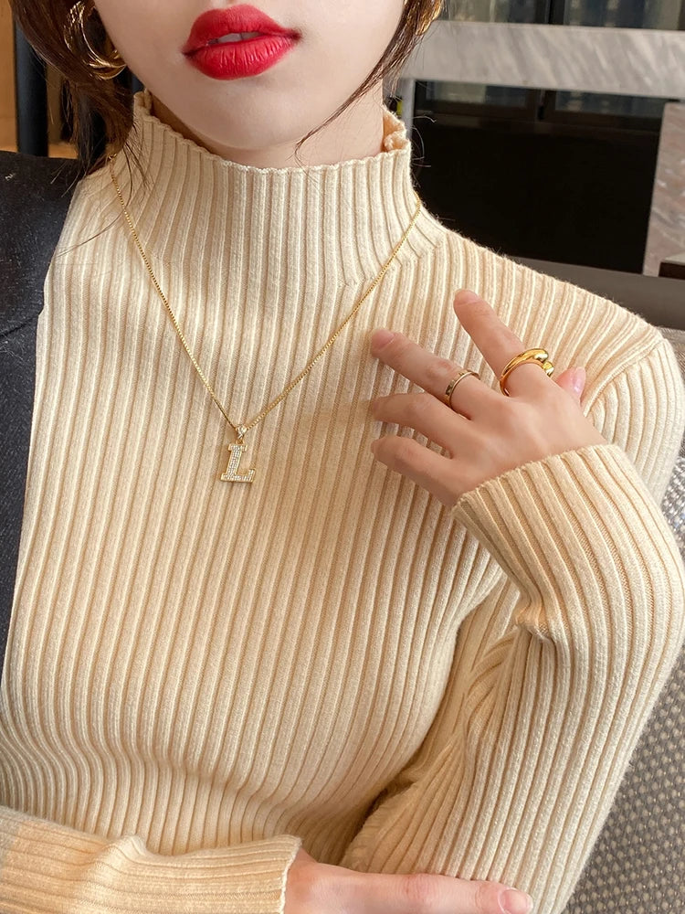 Women Sweater Long Sleeve Casual Slim Pullover