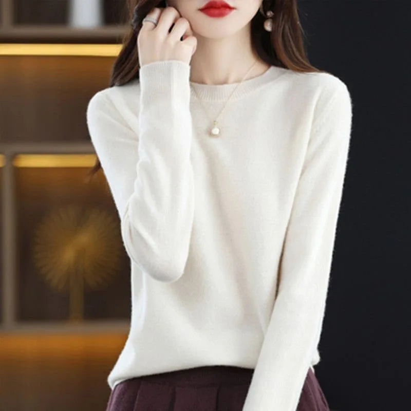 Women Sweater Casual Pulls Jumpers Korean Long-sleeved