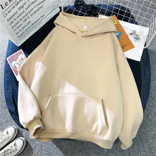 Winter Fleece Hoodies Fashion Casual Sweatshirts Men Women
