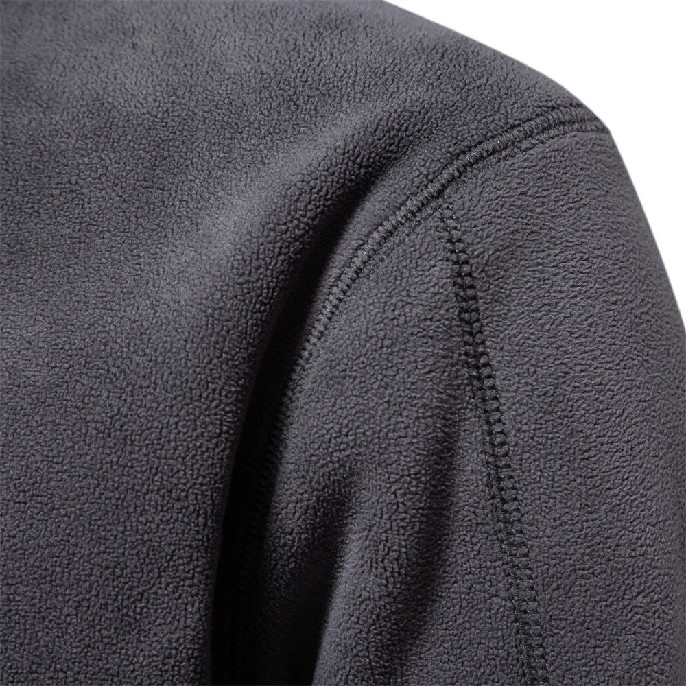 Warm Fleece Jacket for Men Zipper Neck Pullover Men's Sweatshirt
