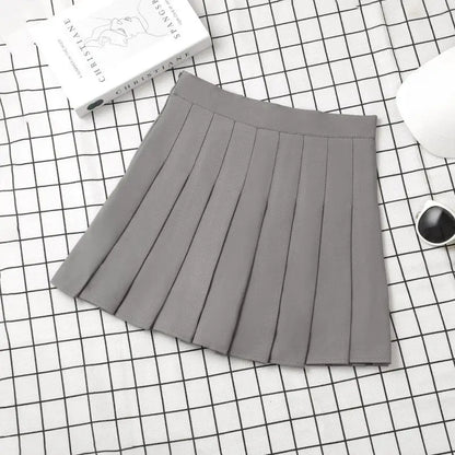 Women's High Waist Skirt For School Girl Uniform
