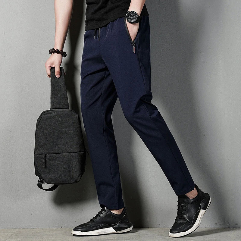 Men's casual pants slim fit thin sports pants straight  pants