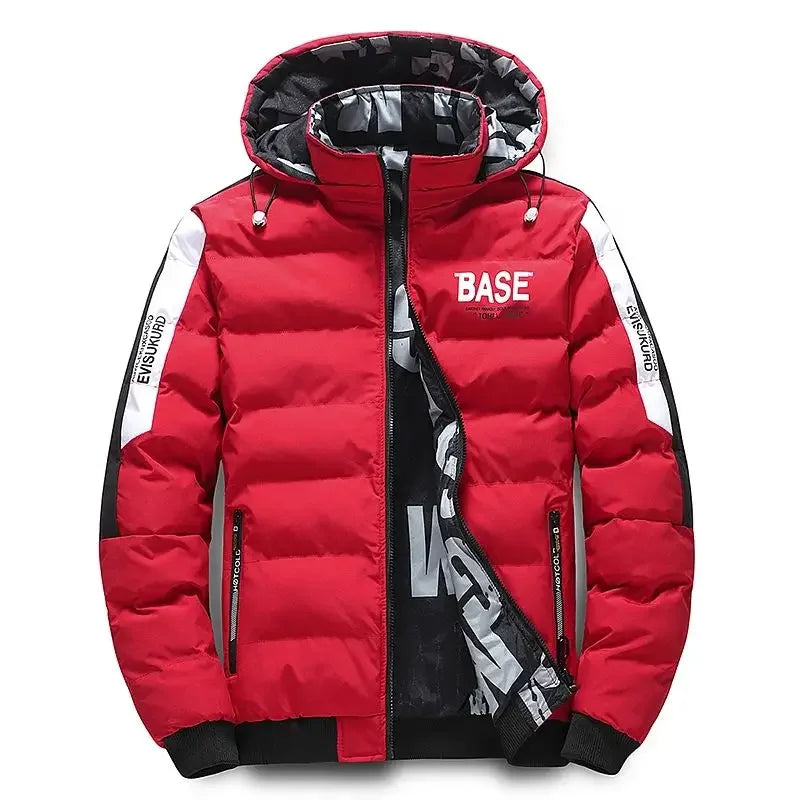 Men Winter Cotton Jacket Warm Comfortable Padded Thickened Down