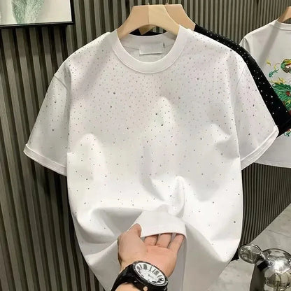 Summer Men Clothing T-shirt Round Neck Casual