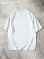 Men's 100% pure cotton print casual comfortable round neck T-shirt top