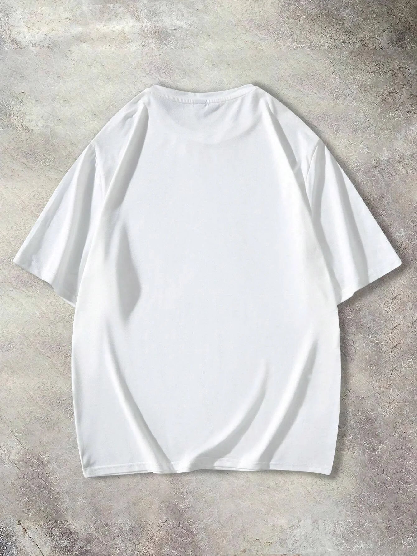 Men's 100% pure cotton print casual comfortable round neck T-shirt top