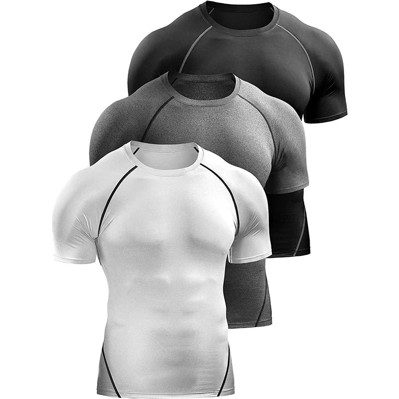 T Shirt Men Summer Sportswear Running Athletic Gym Workout Shirts