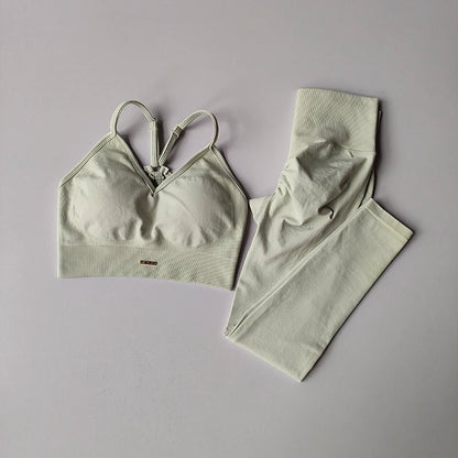 Women's V-neck Bra Leggings Pants