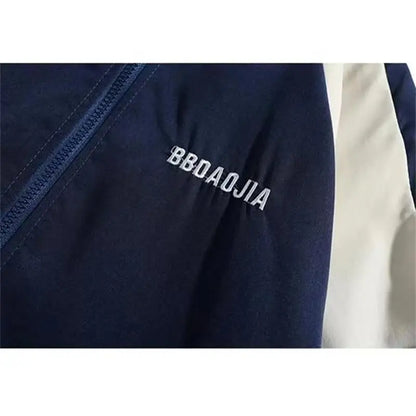 Men Hip Hop Streetwear Coat Zipper Up Jacket