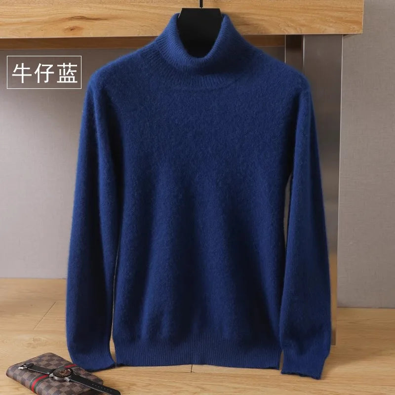 Men's Sweater High Winter New Tops Long Sleeve High-End Jumpers