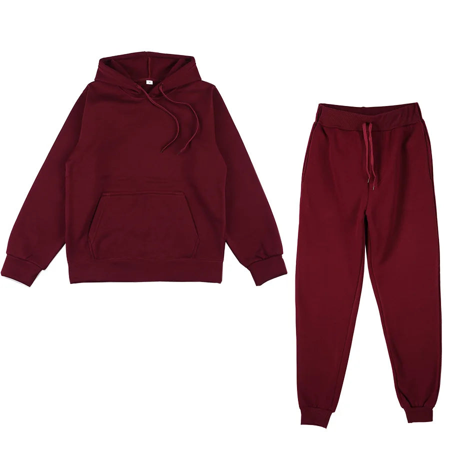 Women's Hooded Sweatshirt And Pants