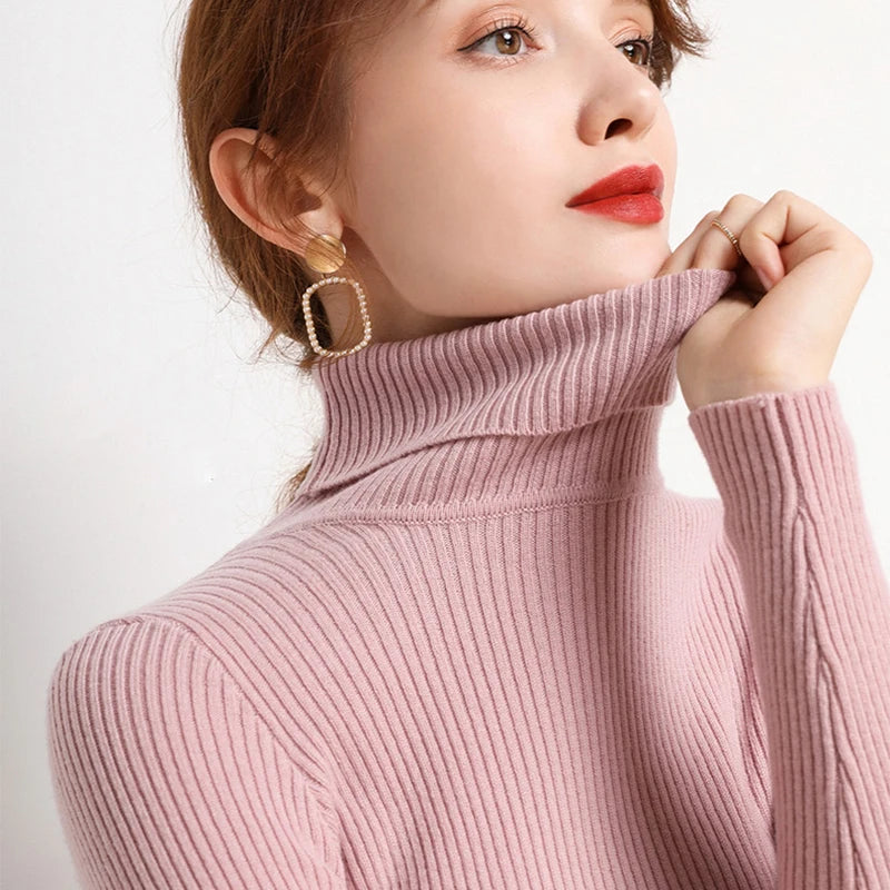 Women Sweater Knitted Soft Pullovers Cashmere