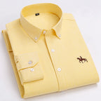 Mens Leisure Embroidered Horse Shirts Streetwear