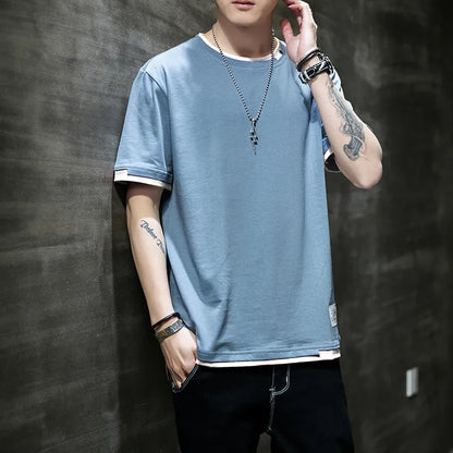 Casual T-shirt For Men Pure Cotton Breathable Fashion Short Sleeve