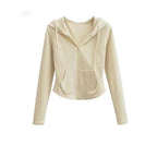 Cardigan Sweatshirt Women's  Waist-fitted