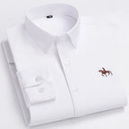 Mens Leisure Embroidered Horse Shirts Streetwear