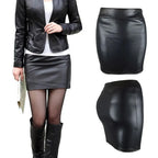 High-waist Tight Hip-hugging Skirt, Sexy Imitation Leather Hottie Skirt