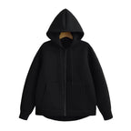 New Women's Zipper Hoodie Outerwear Top