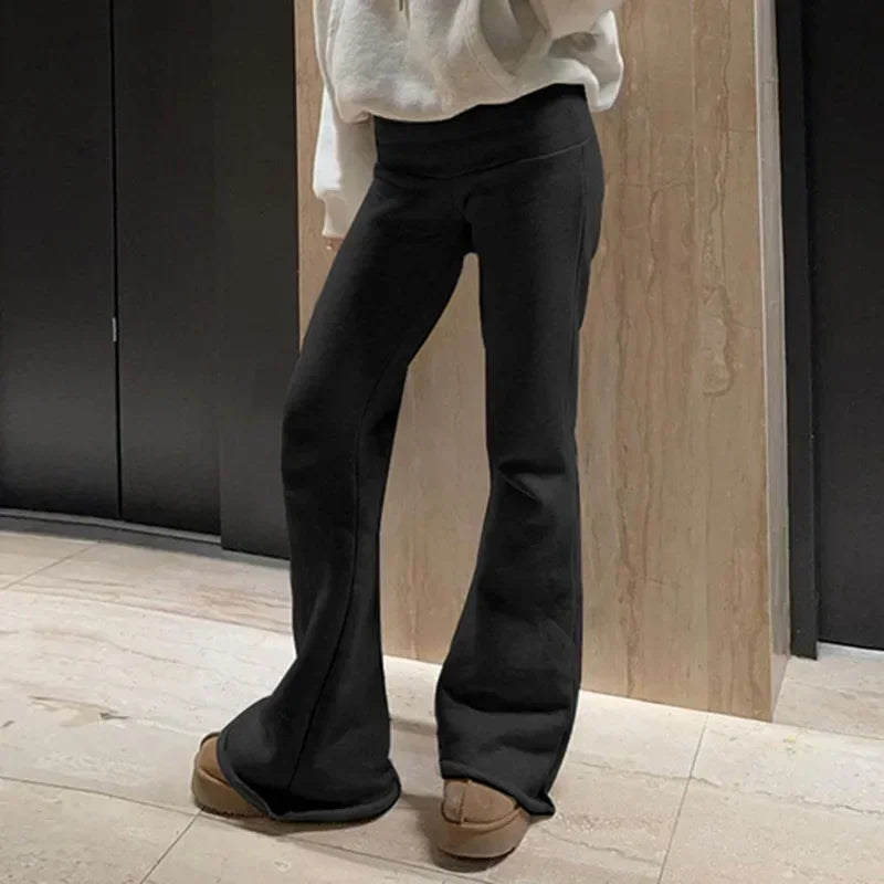 Casual Pants Slim Low-Waisted Boot Cut Pants Women