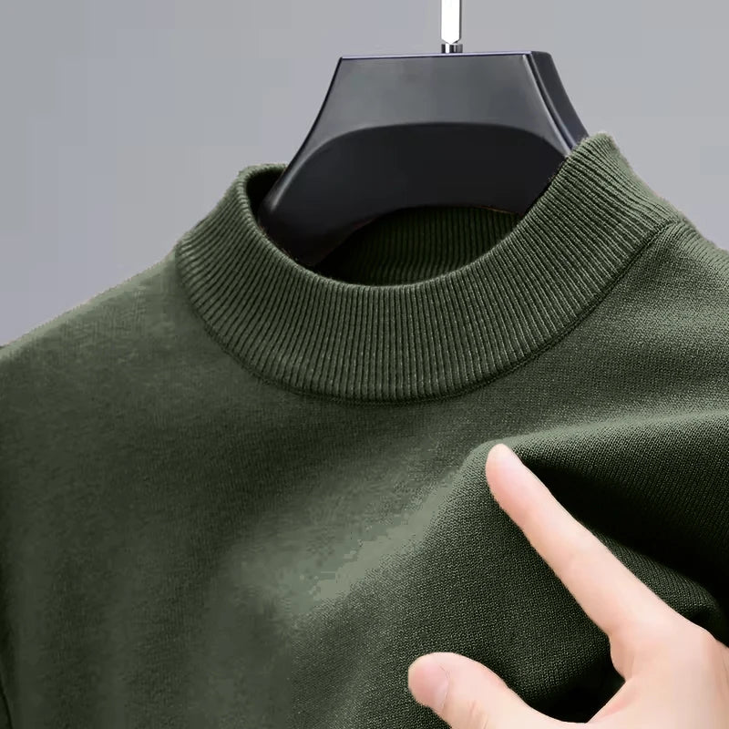 Cold-Season Mock Neck Pullover