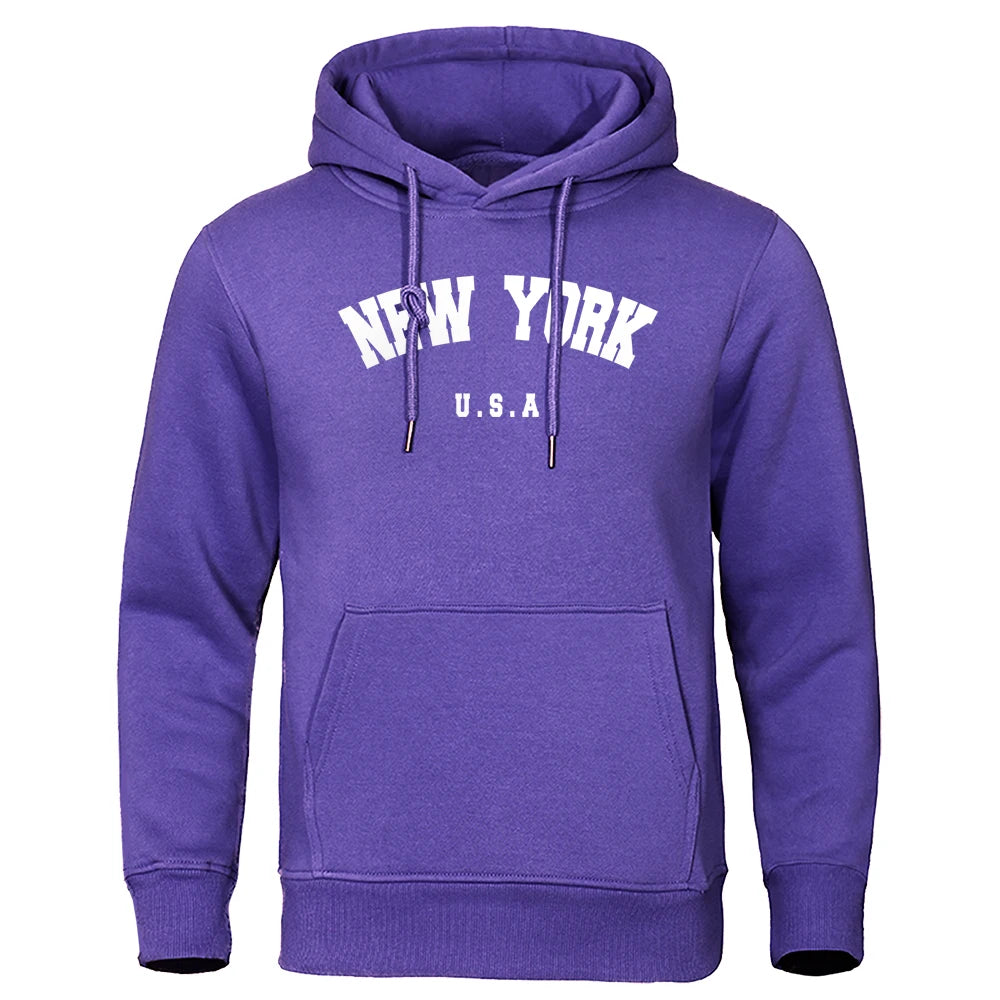 NEW YORK Men Fashion Casual Long Sleeves Street Sweatshirt