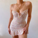 Women's Sexy Casual Home Small Floral Camisole Dress