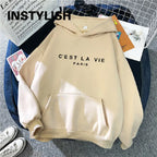Women Casual Print Loose Hoodies Streetwear