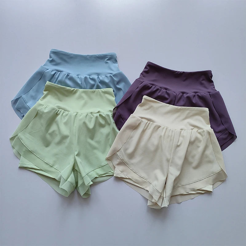 Women's Sports Shorts Mesh 2 In 1 Quick-dry Yoga Shorts