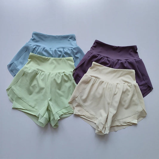 Women's Sports Shorts Mesh 2 In 1 Quick-dry Yoga Shorts