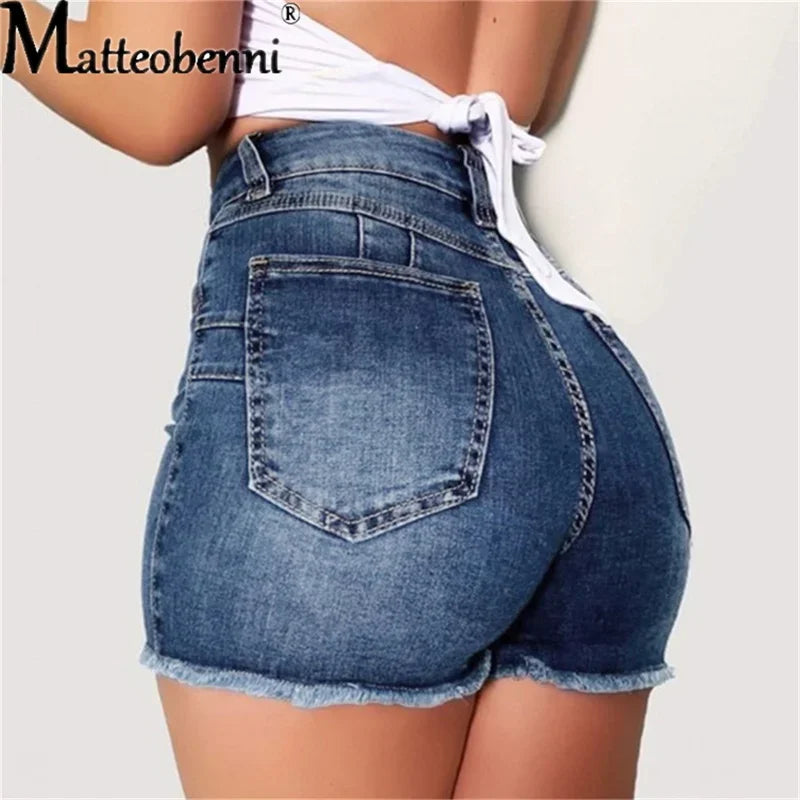 New High Waist Skinny Hips Stretch Leg Length Tight Hips Jeans