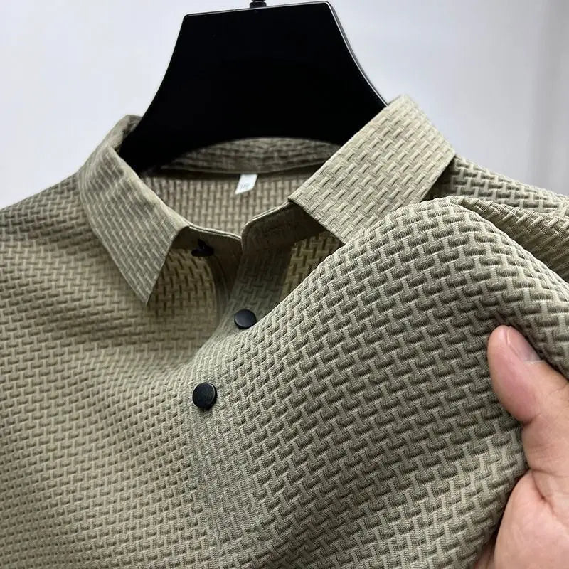 Summer New Men's Short Sleeve T-shirt Cool and Breathable POLO Shirt